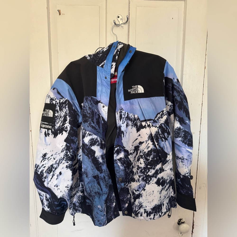 Supreme x The North Face Blue and Black Mountain Jacket